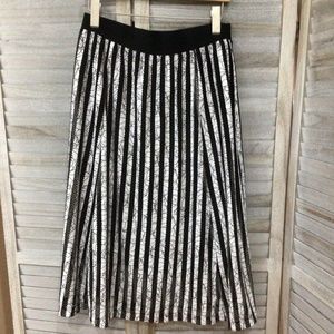 Alfani textured Striped A-Line skirt